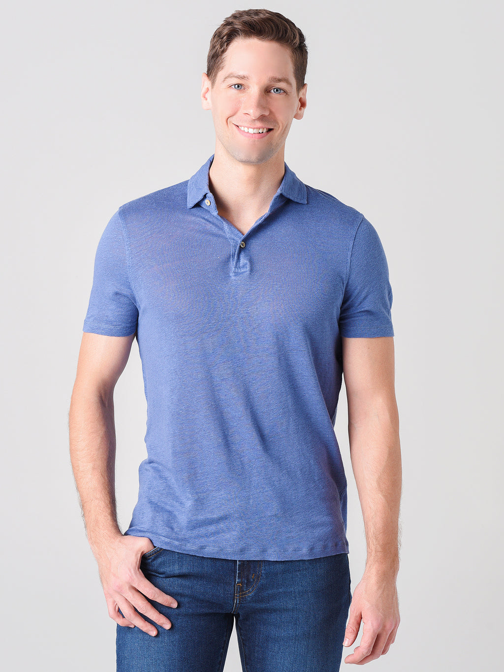 Stenstroms Men's Linen Polo Shirt - Saint Bernard
