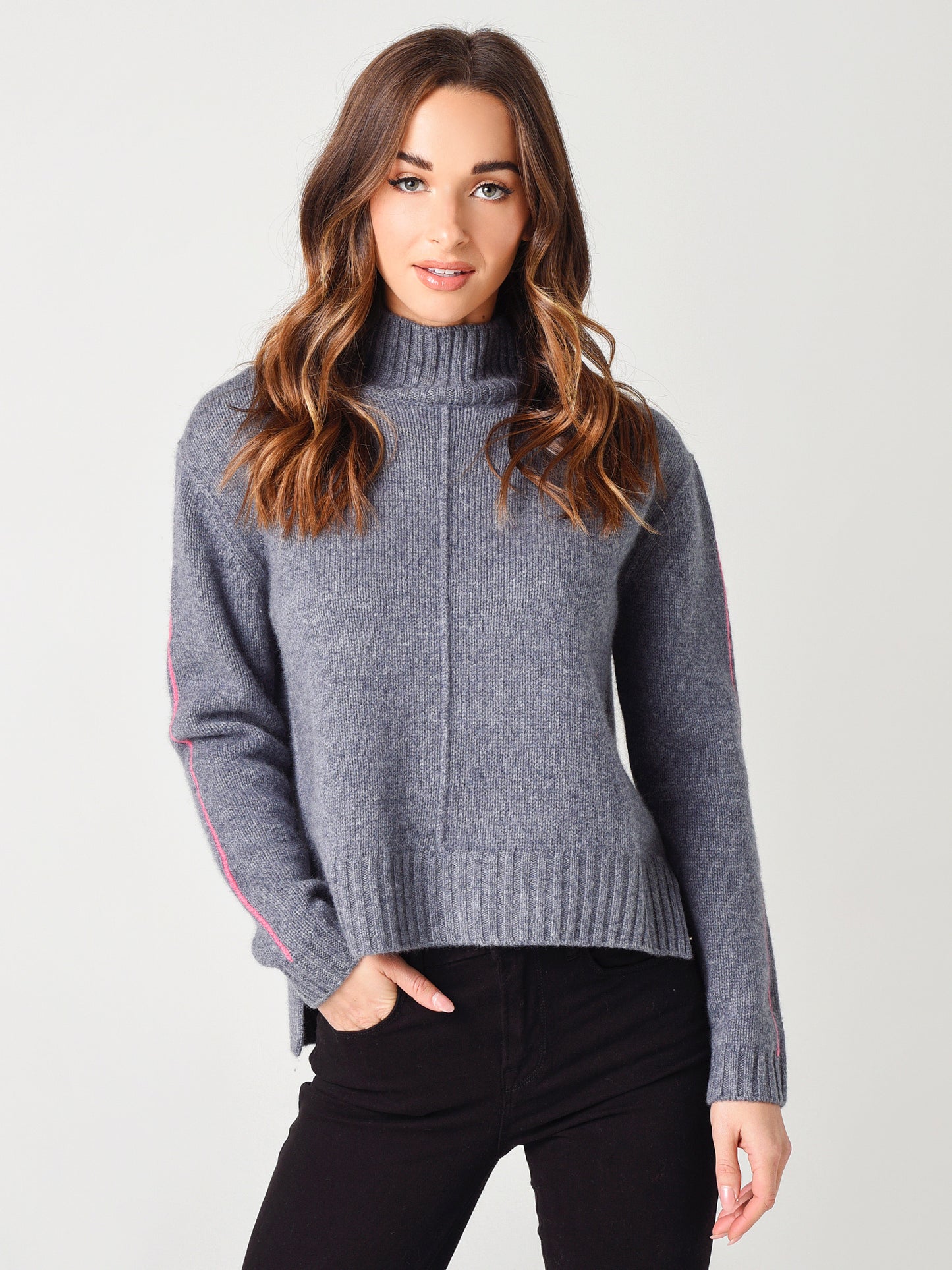 One Grey Day Women's Denver Cashmere Pullover - Saint Bernard