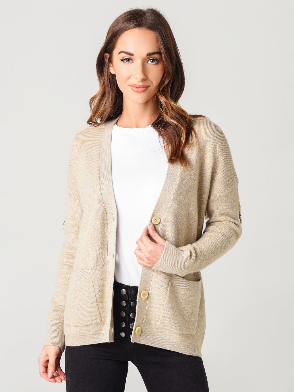 One Grey Day Women's Dundas Fringe Cardigan - Saint Bernard