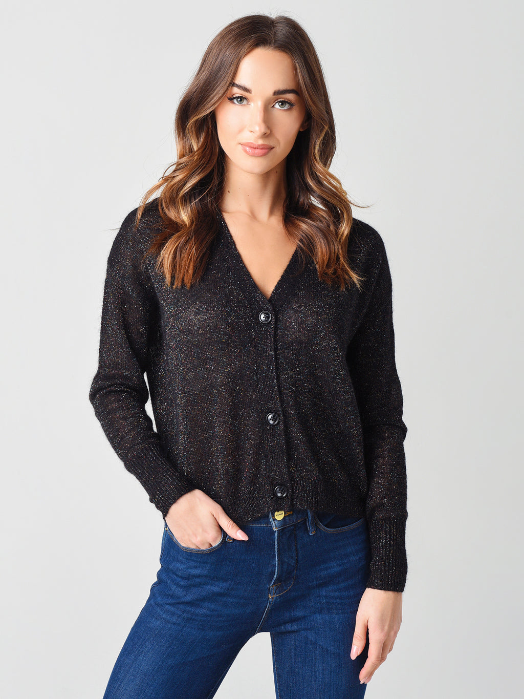 One Grey Day Women's Maxwell Sparkle Cardigan - Saint Bernard