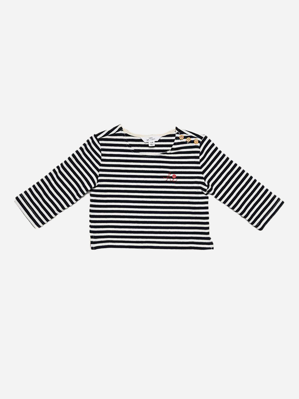 Mo:Vint Girls' 3/4 Sleeve Sailor Top - Saint Bernard