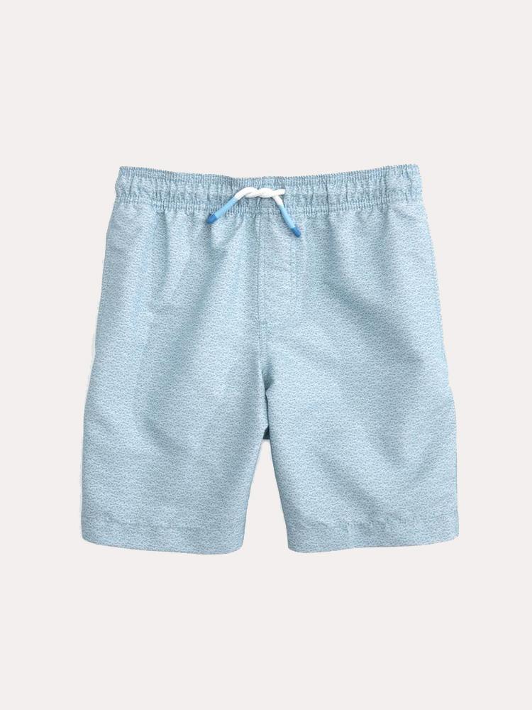 Southern Tide Boys' Fish Dot Printed Swim Trunk - Saint Bernard