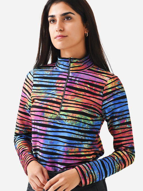 Sno Skins Women's Zip Neck Base Layer Top