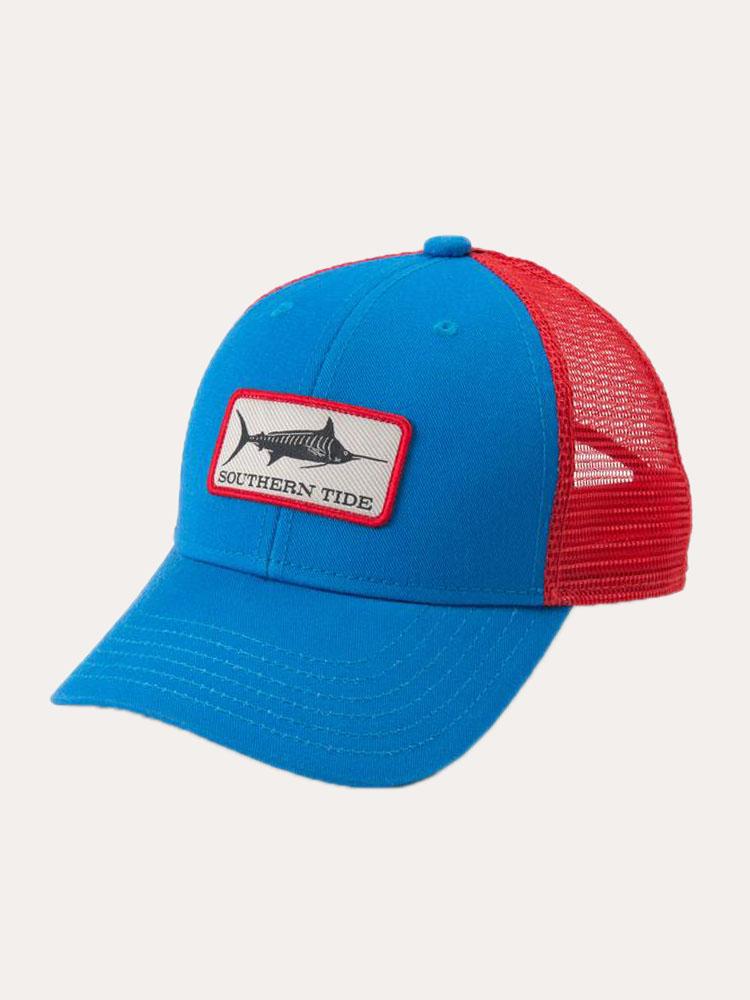 Southern Tide Boys' Fish Series Blue Marlin Patch Trucker Hat