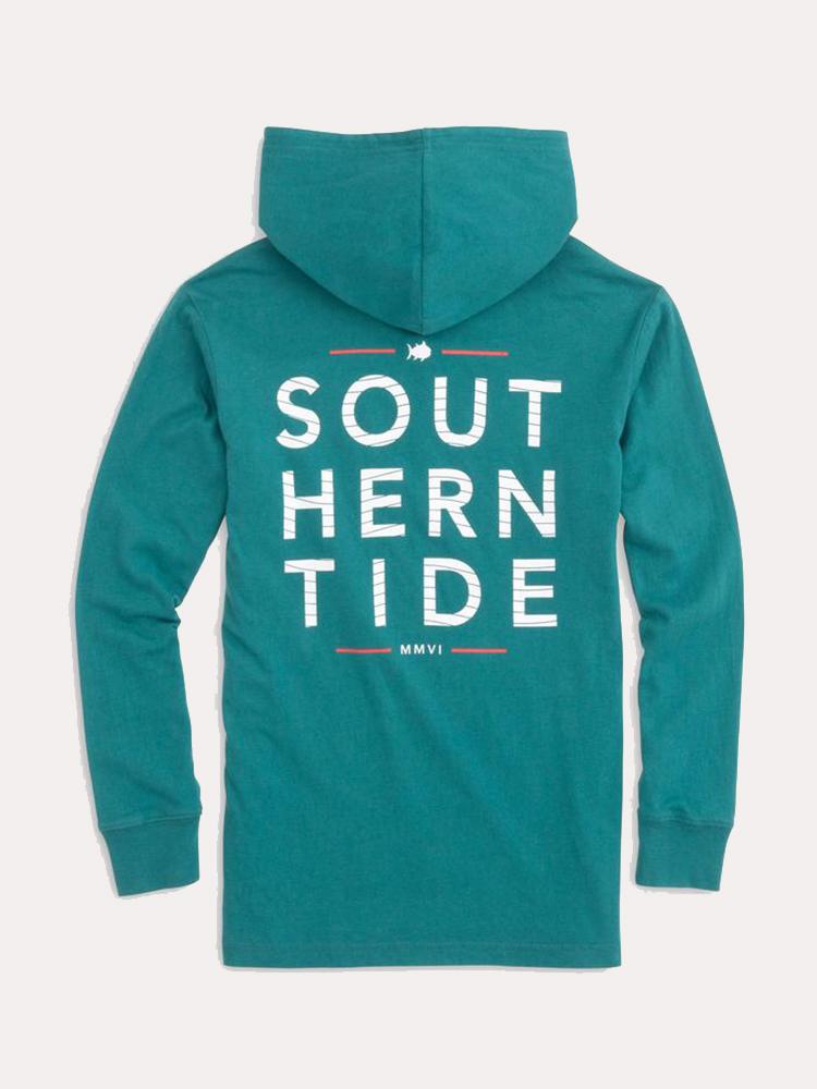Southern Tide Boys' Southern Wave Long Sleeve Hoodie T-Shirt - Saint Bernard