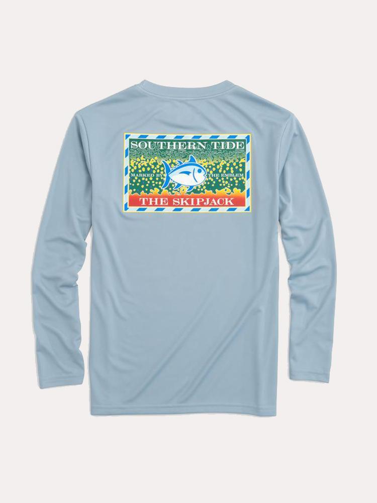 Southern Tide Boys' Southern Slam Long Sleeve Performance T-Shirt - Saint Bernard