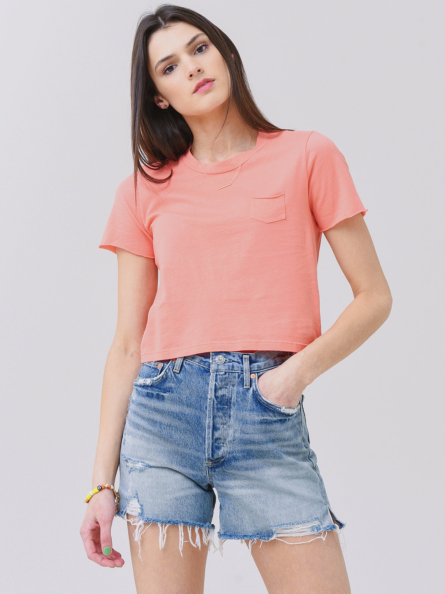 Stateside Women's Cloud Jersey Baby Tee - Saint Bernard