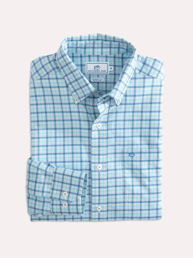 Southern Tide Men's Seaward Plaid Shirt - Saint Bernard