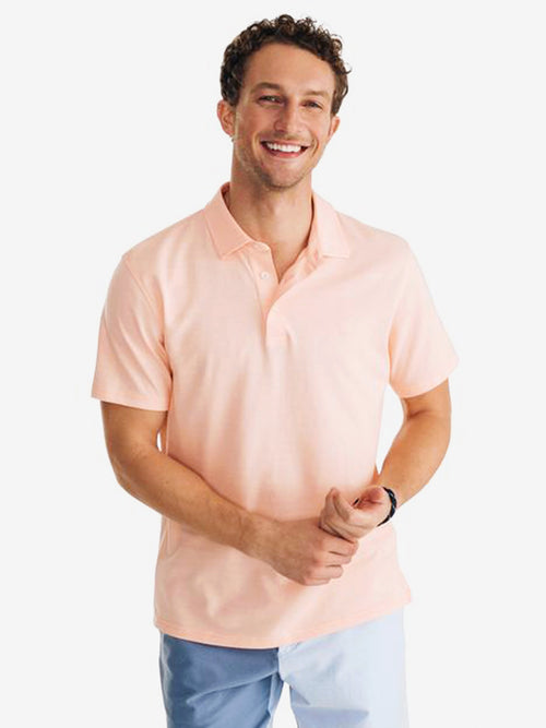 Southern Tide Men's Short Sleeve Pecan Grove Jacquard Polo