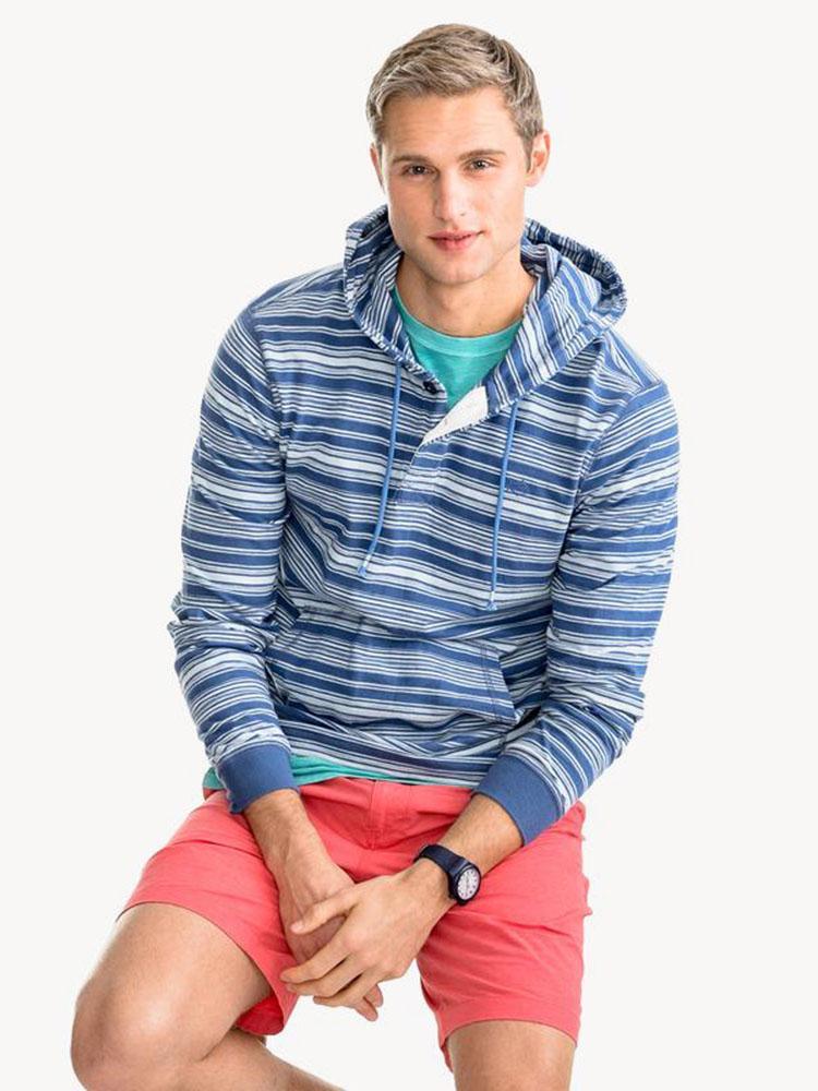 Southern Tide Men's Cruiser Stripe Hoodie - Saint Bernard