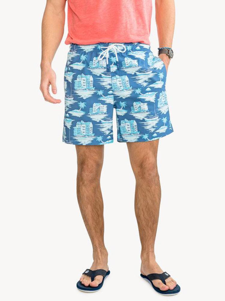 Southern Tide Men's Waterline Swim Trunk - Saint Bernard
