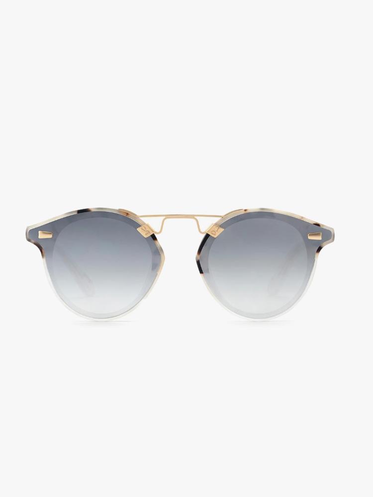 Krewe St. Louis II Nylon Matte Oyster To Crystal 24K Sunglasses