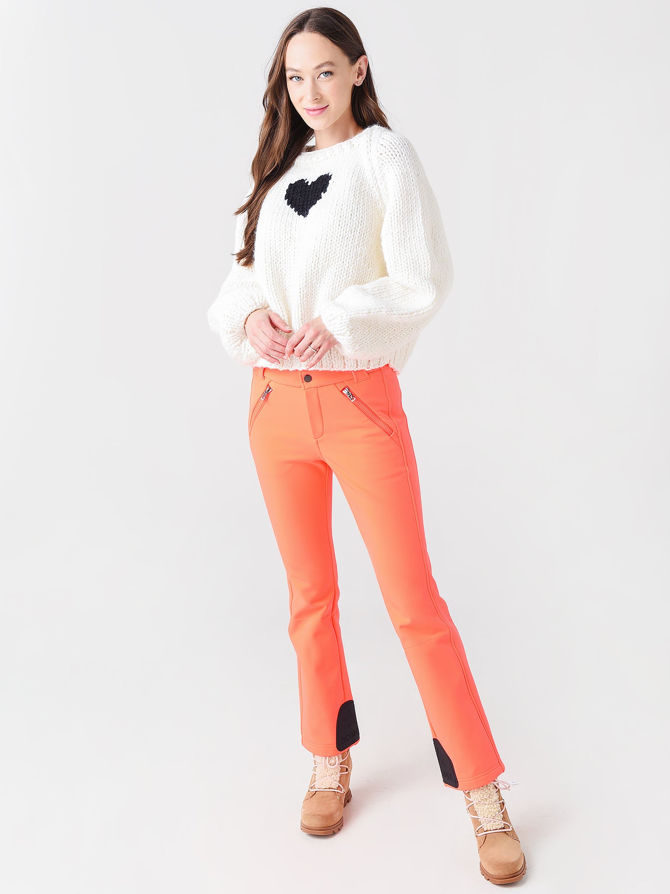 Gogo Women's Heart Pullover Sweater