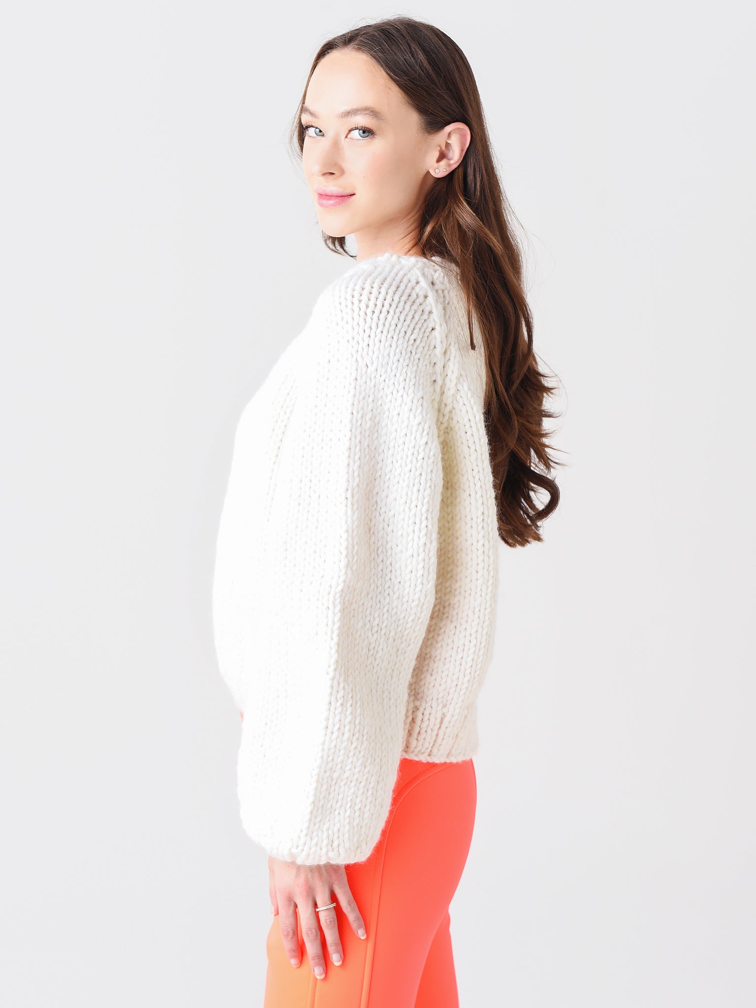 Gogo Women's Heart Pullover Sweater