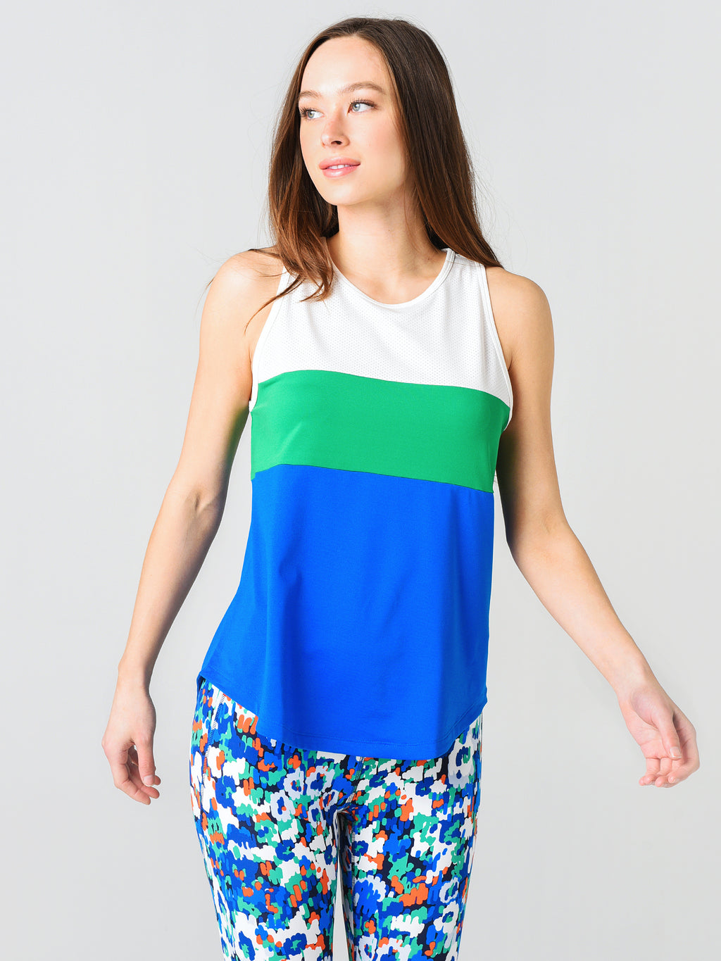 Tory Sport Performance Color Block Tank - Saint Bernard