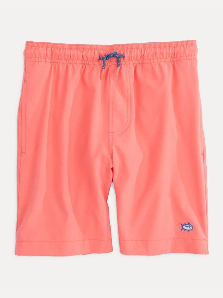 Southern Tide Boys' Solid Swim Trunk - Saint Bernard