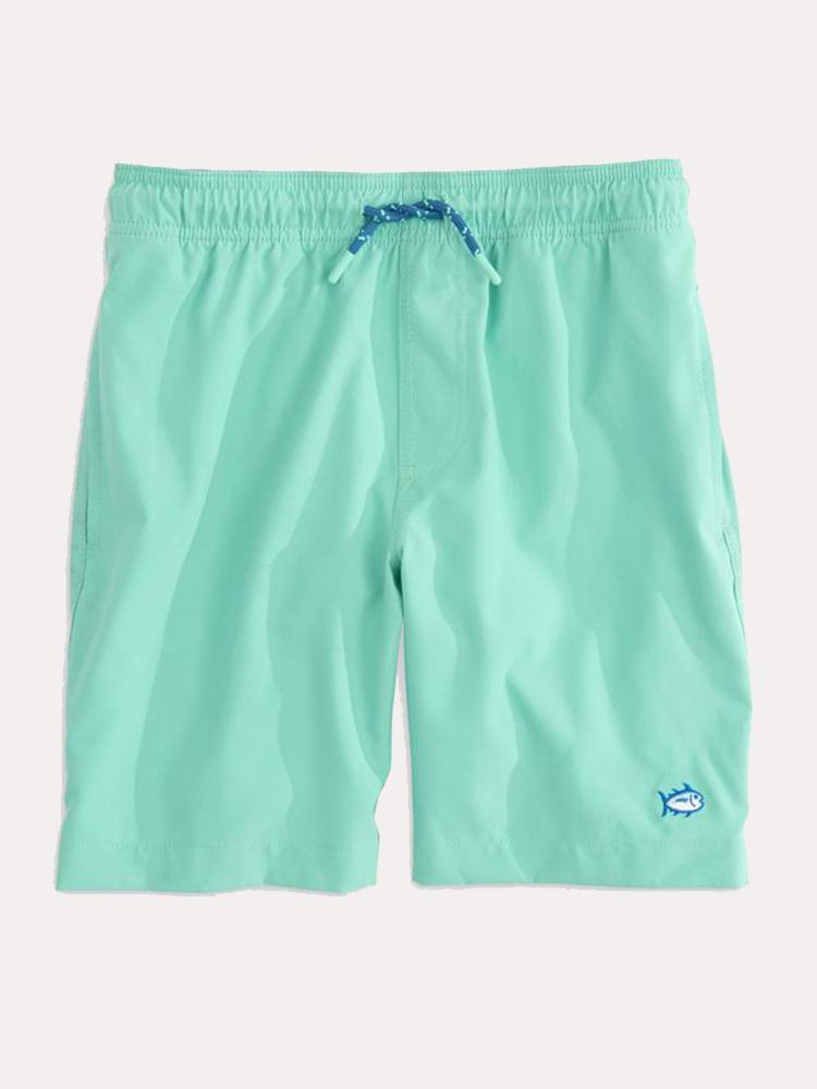Southern Tide Boys' Solid Swim Trunk - Saint Bernard