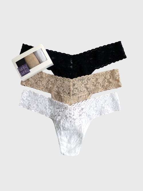 Hanky Panky Women's 3-Pack Low Rise Thong - Saint Bernard