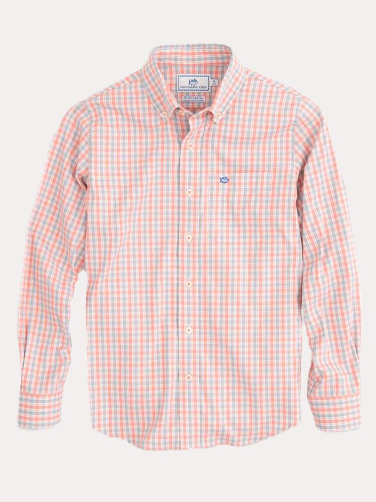 Southern Tide Boys' Seaward Plaid Intercoastal Sport Shirt - Saint Bernard