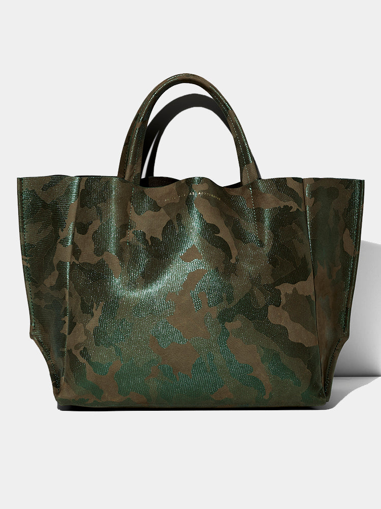 Ampersand As Apostrophe Camo Metallic Tote - Saint Bernard