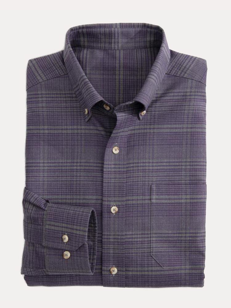 Southern Tide Men's Blunn Creek Plaid Sport Shirt - Saint Bernard