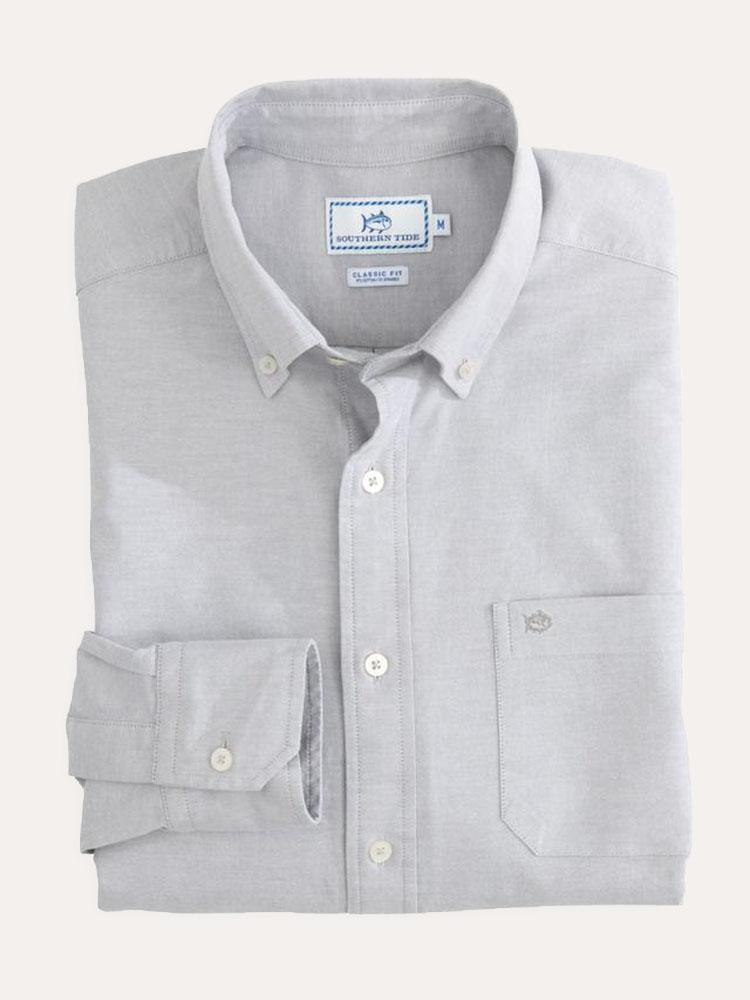 Southern Tide Men's Long Sleeve Channel Marker Oxford Sportshirt - Saint Bernard