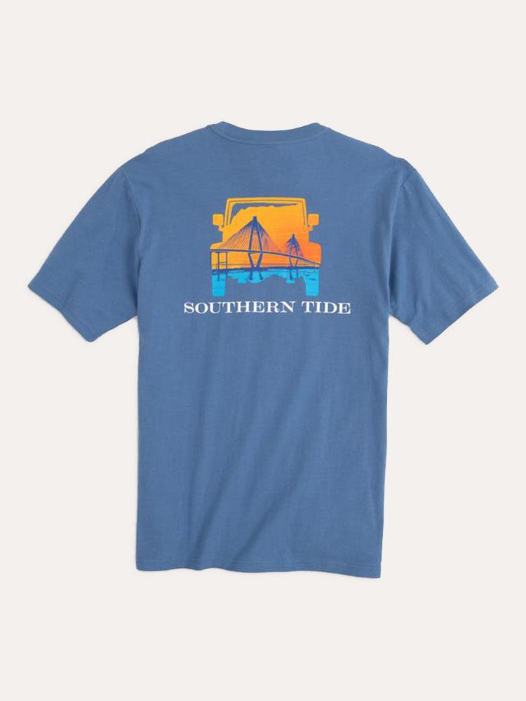 Southern Tide Men's Short Sleeve Sunset Bridge Tee - Saint Bernard