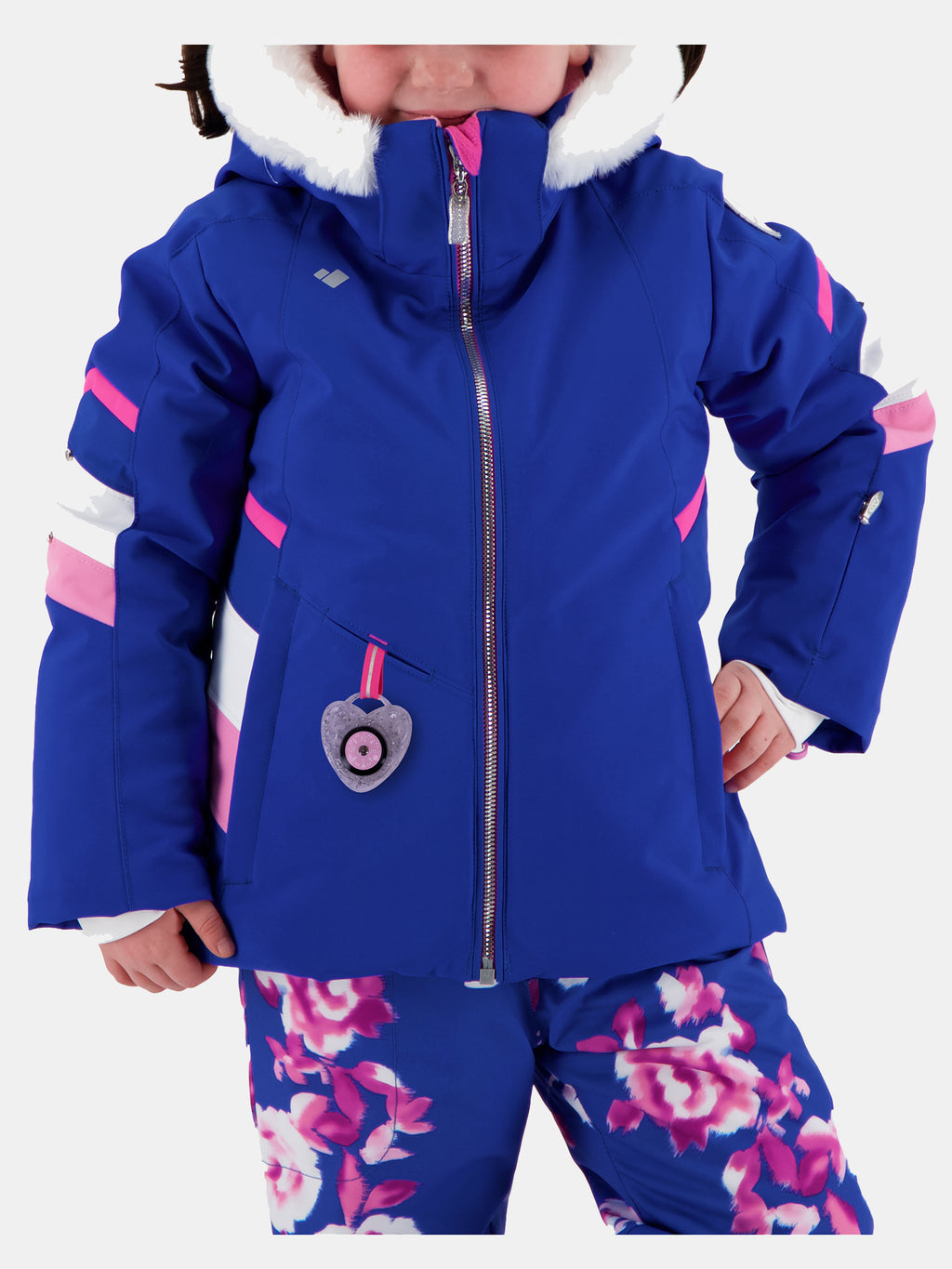 Obermeyer Little Girls' Katelyn Jacket with Faux Fur - Saint Bernard