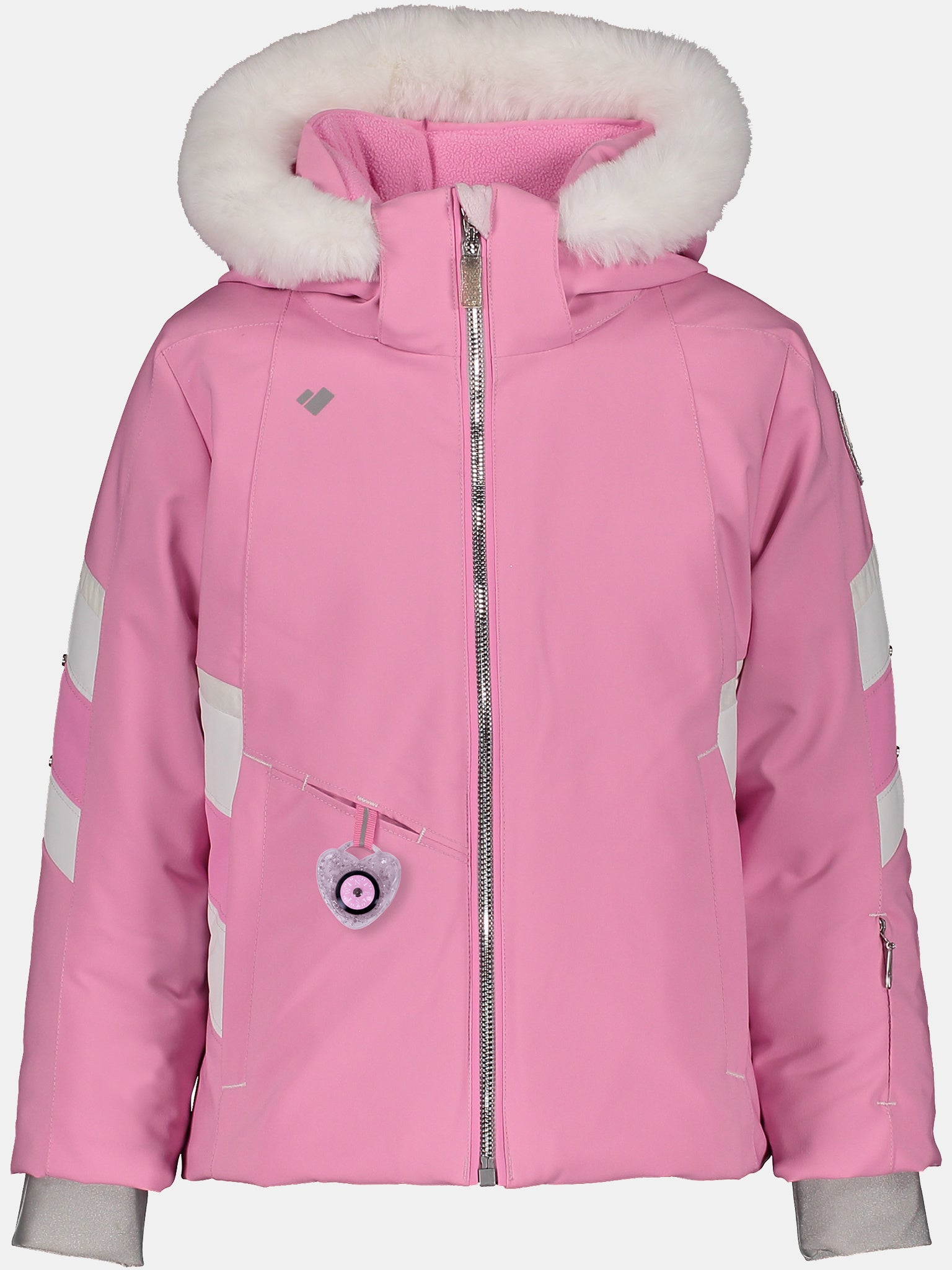Obermeyer Little Girls' Katelyn Jacket with Faux Fur - Saint Bernard