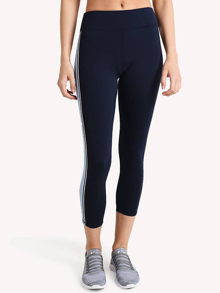 Tory Sport Retro Stripe 7/8 Leggings - Saint Bernard