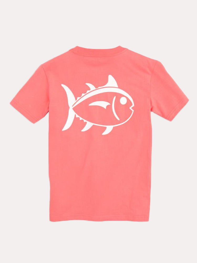 Southern Tide Boys' Outline Skipjack Tee - Saint Bernard