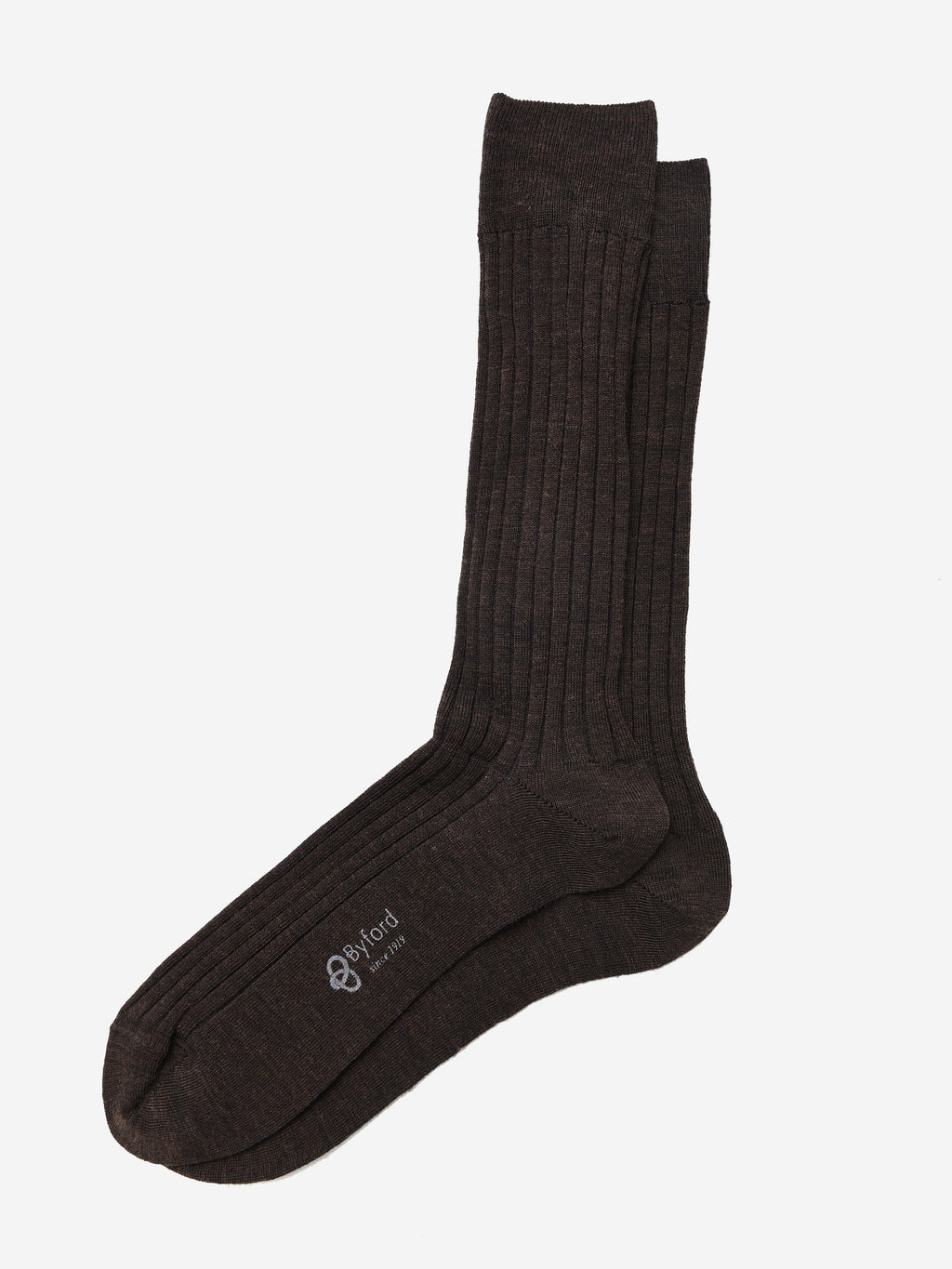 Byford Men's Superwash Solid Merino Wool Dress Sock - Saint Bernard