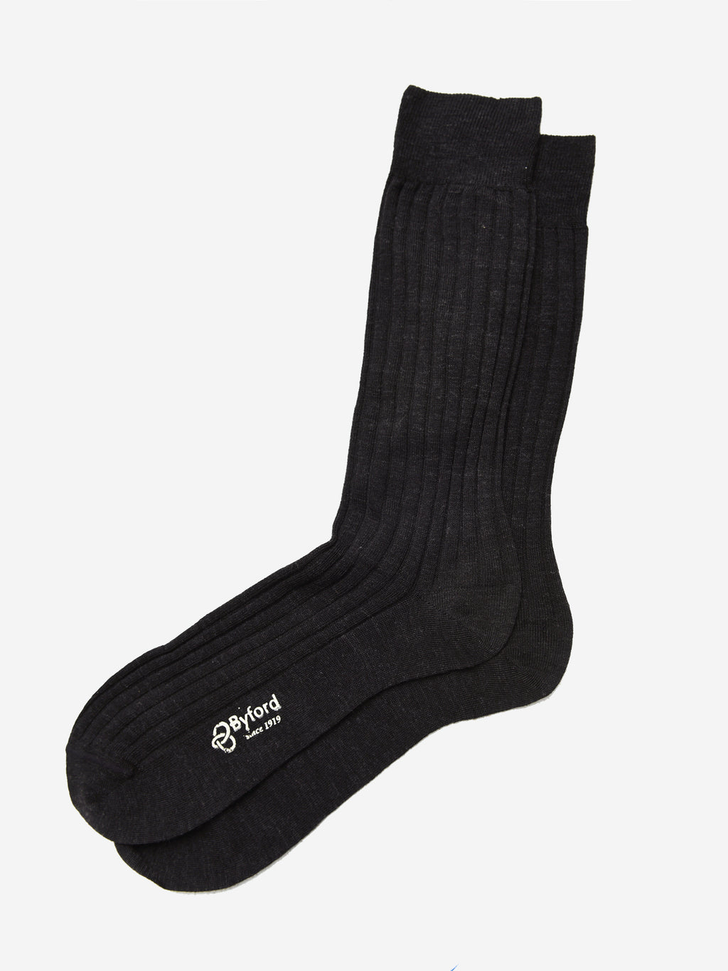 Byford Men's Superwash Solid Merino Wool Dress Sock - Saint Bernard