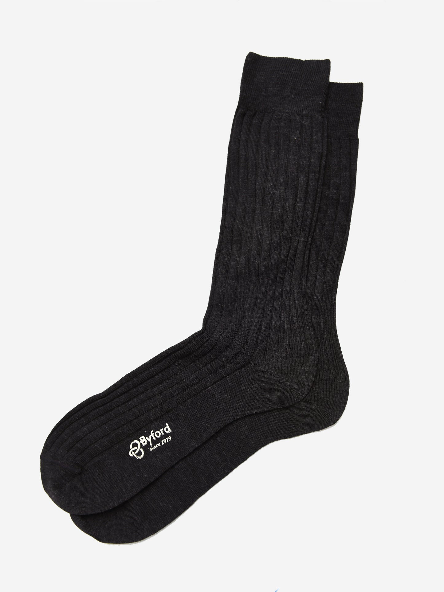 Byford Men's Superwash Solid Merino Wool Dress Sock