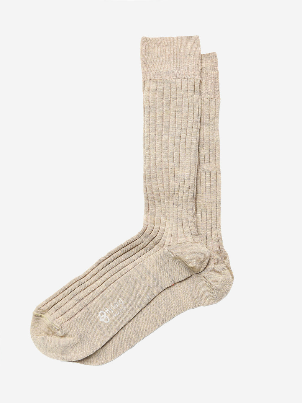 Byford Men's Superwash Solid Merino Wool Dress Sock - Saint Bernard