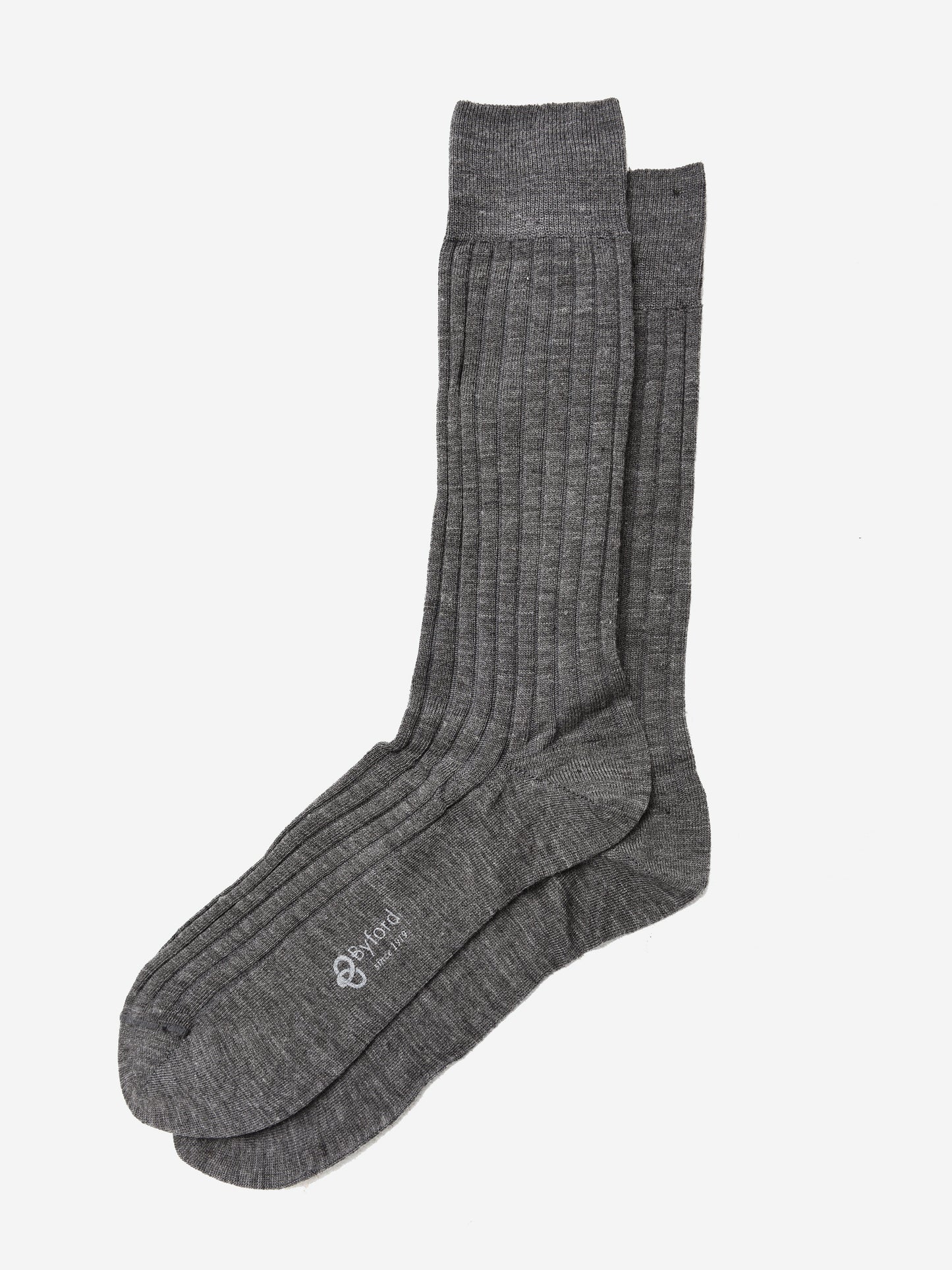 Byford Men's Superwash Solid Merino Wool Dress Sock