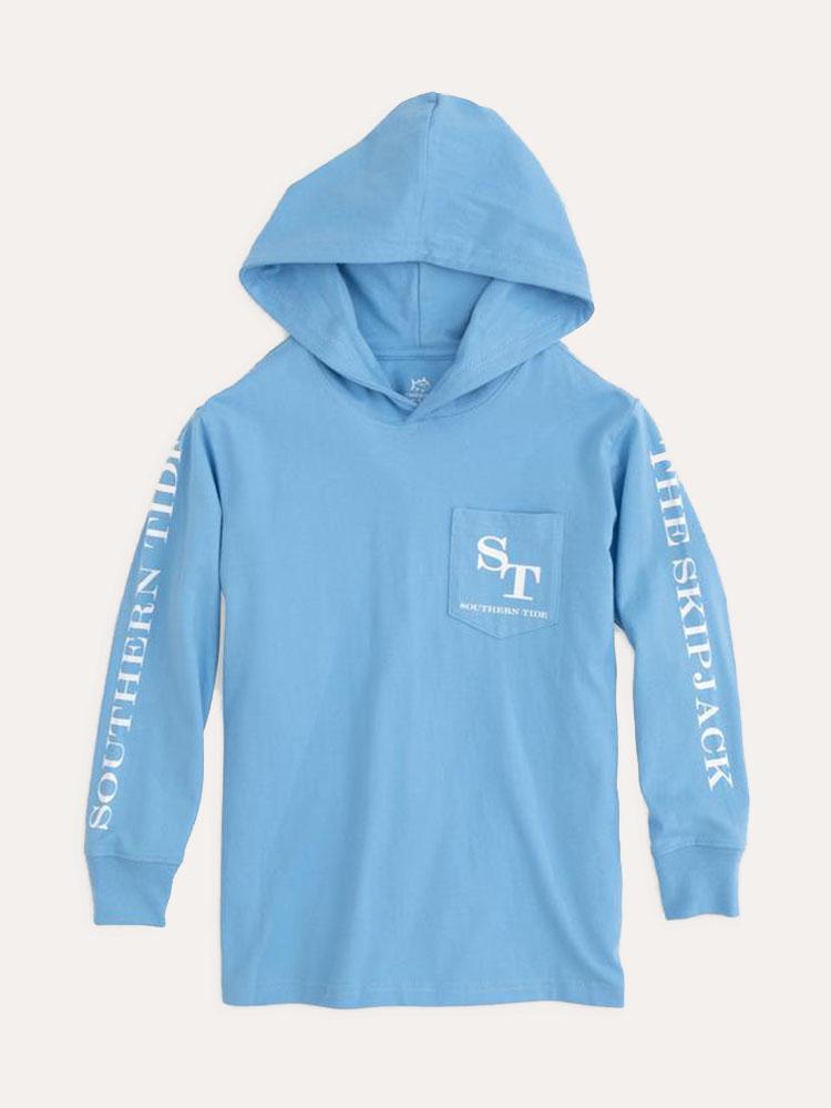 Southern Tide Boys' Double Sleeve Hoodie T Shirt - Saint Bernard