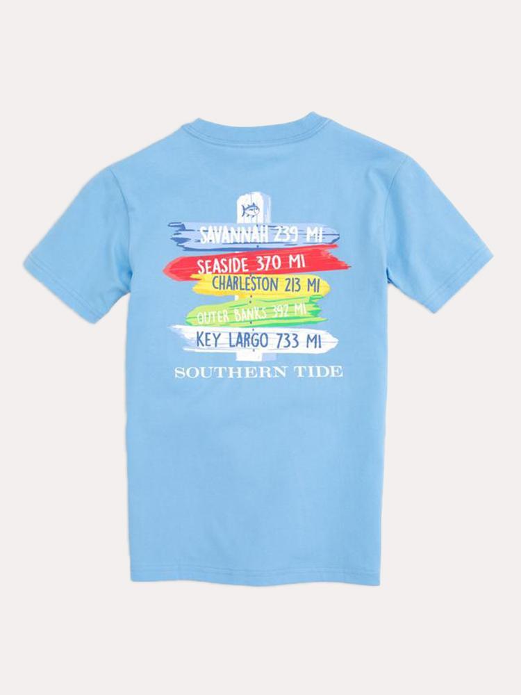 Southern Tide Boys' Beach Signs T Shirt - Saint Bernard