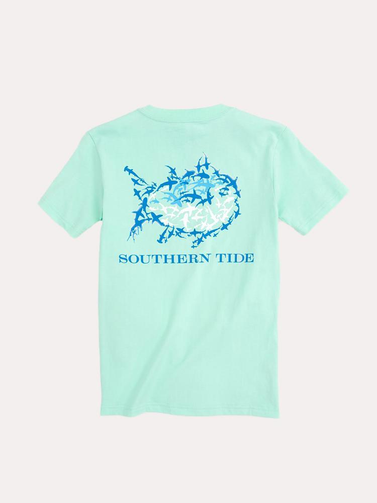 Southern Tide Boys' Skipjack School Of Sharks T Shirt - Saint Bernard