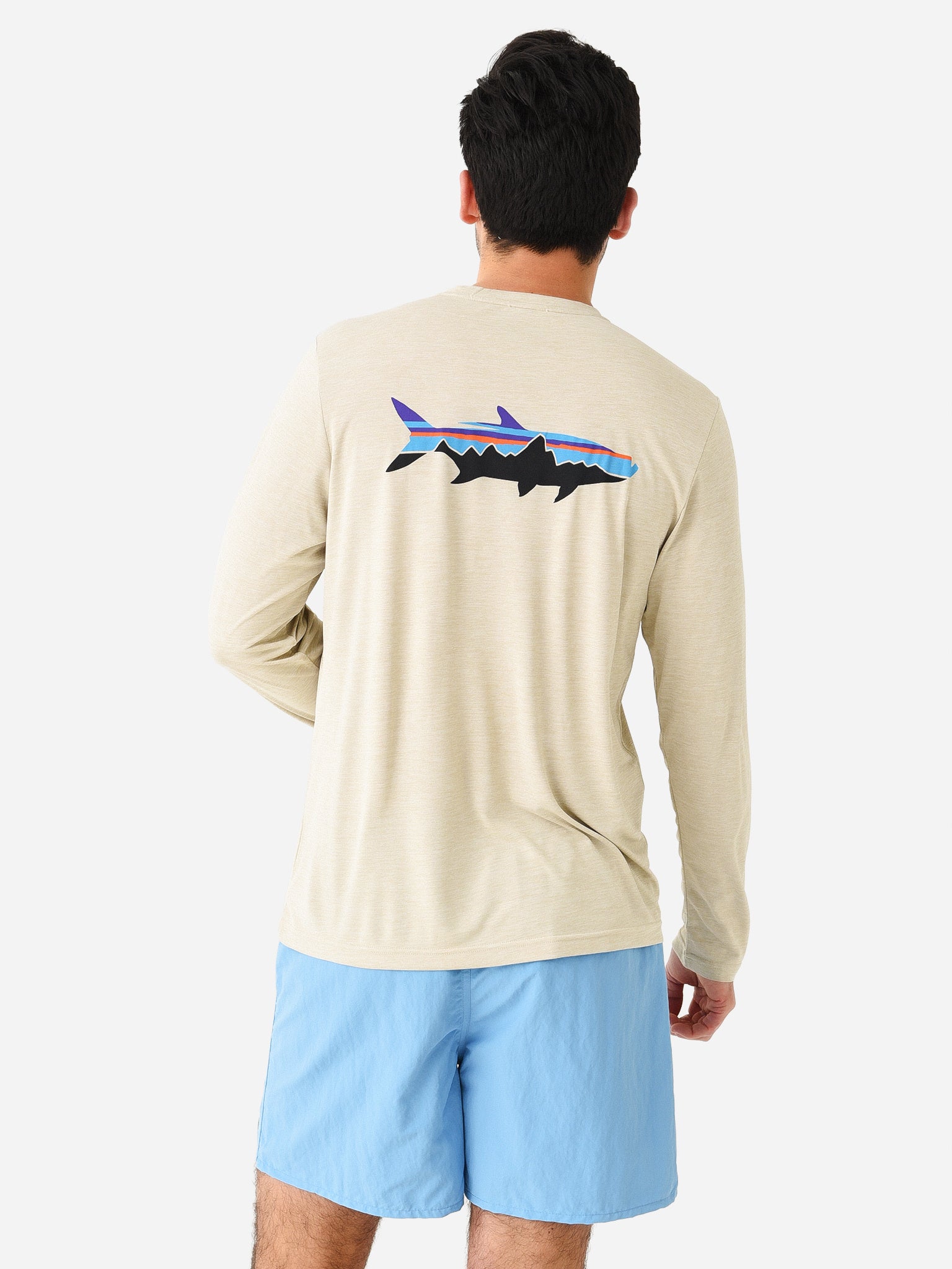 Patagonia Men's Long Sleeve Capilene Cool Daily Fish Graphic Tee