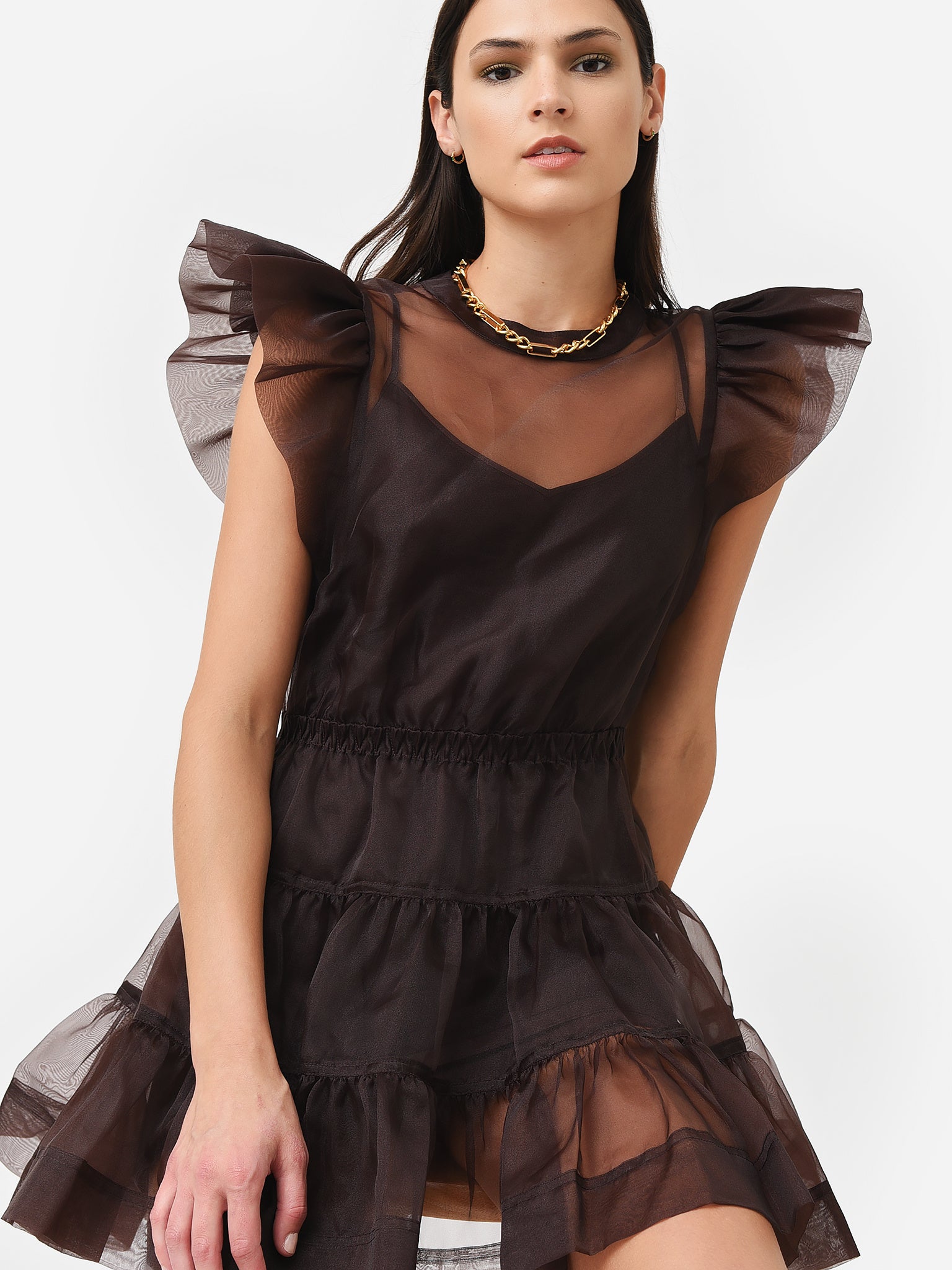jonathan simkhai crepe combo mini ruffle dress Jonathan Simkhai | Dresses | Jonathan Simkhaiwomens Crepe Combo Mini Ruffle Dress Red