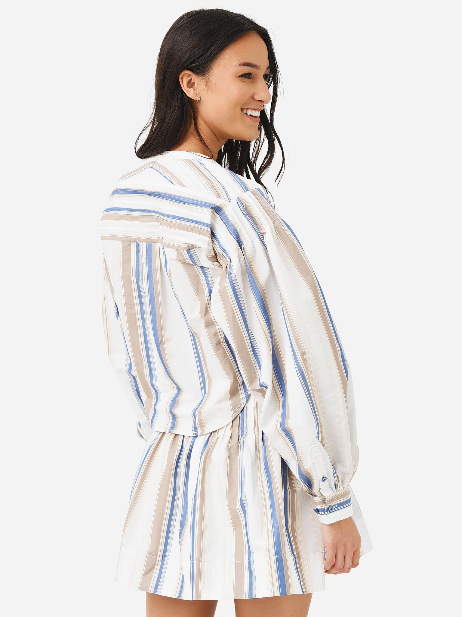faithfull the brand debbie shirt dress FAITHFULL Debbie Shirt Dress in Pine Green