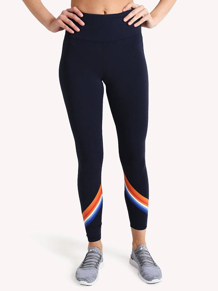 Tory Sport High-Rise Tempo Chevron 7/8 Legging - Saint Bernard