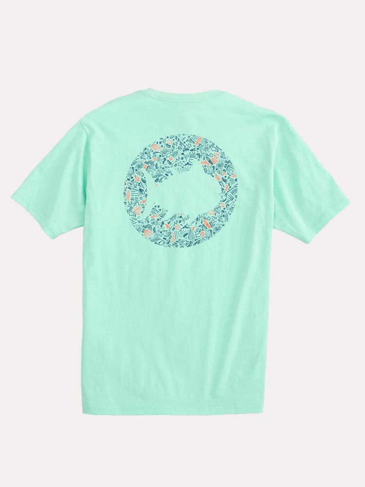 Southern Tide Men's Circle Pattern Skipjack T-Shirt - Saint Bernard