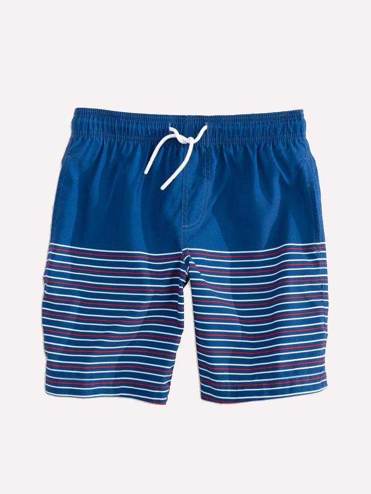 Southern Tide Boys' Firework Stripe Swim Trunk - Saint Bernard