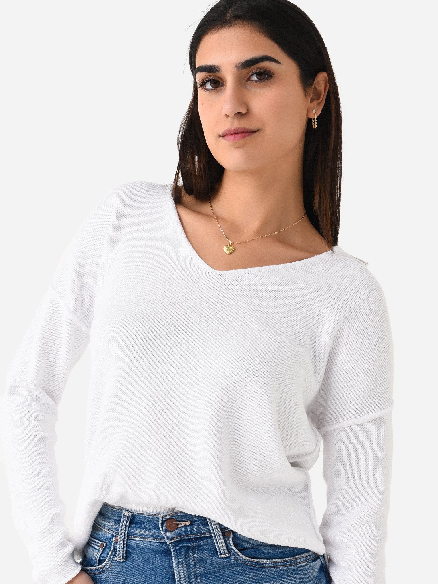 J Society Women's V-Neck Sweater - Saint Bernard
