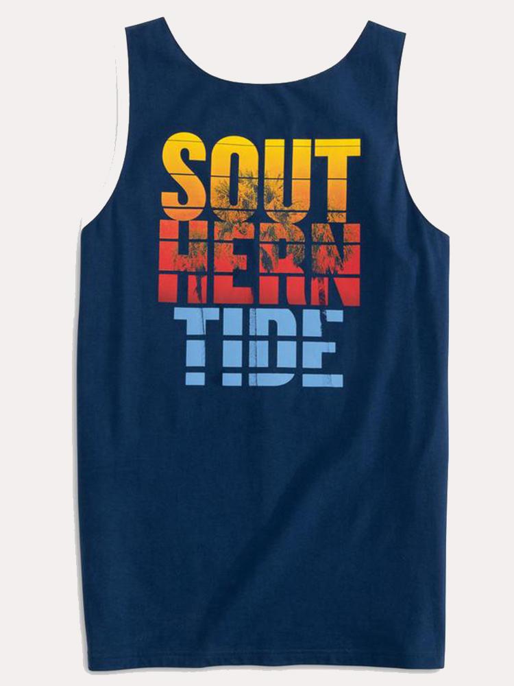 Southern Tide Men's Palms Tank - Saint Bernard