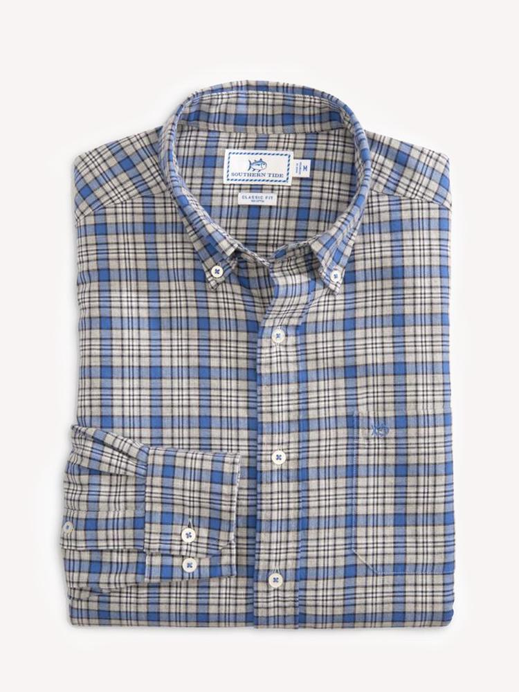 Southern Tide Men's Topside Plaid Button Down Shirt - Saint Bernard