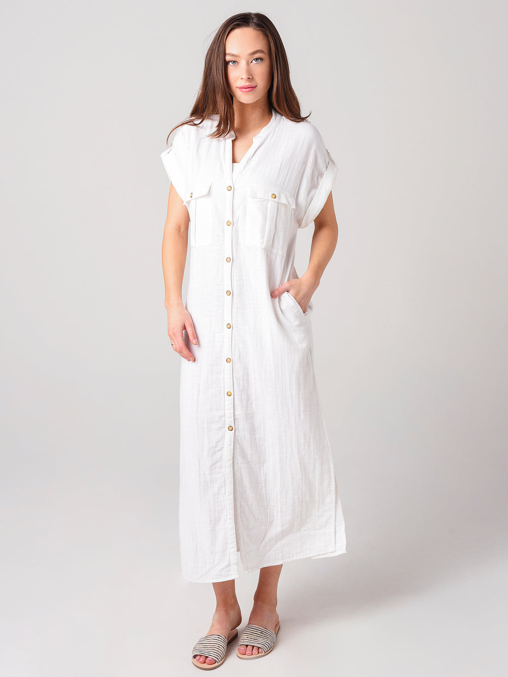 Seafolly Women's Gardenia Maxi Cover-Up - Saint Bernard