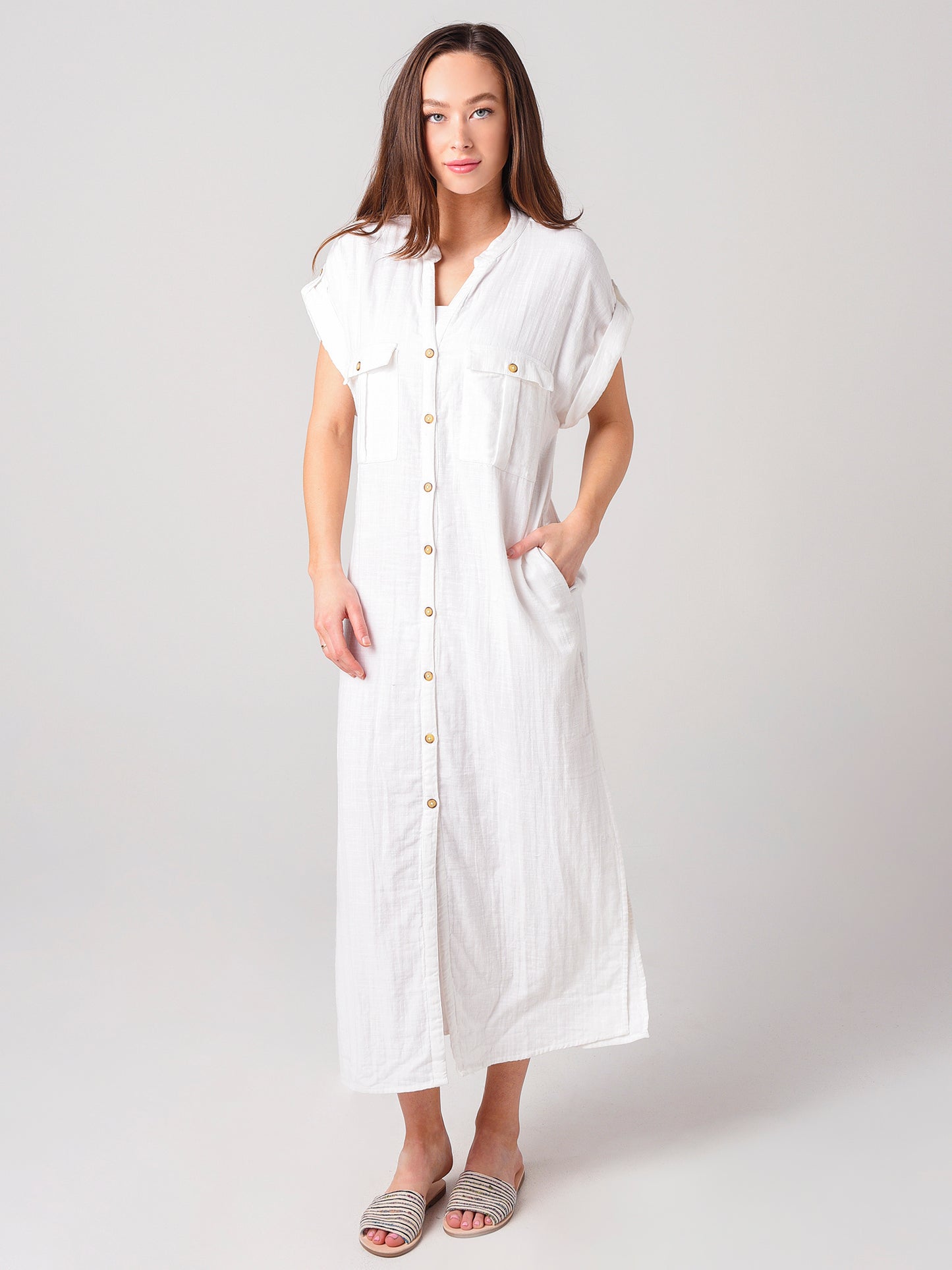 Seafolly Women's Gardenia Maxi Cover-Up - Saint Bernard